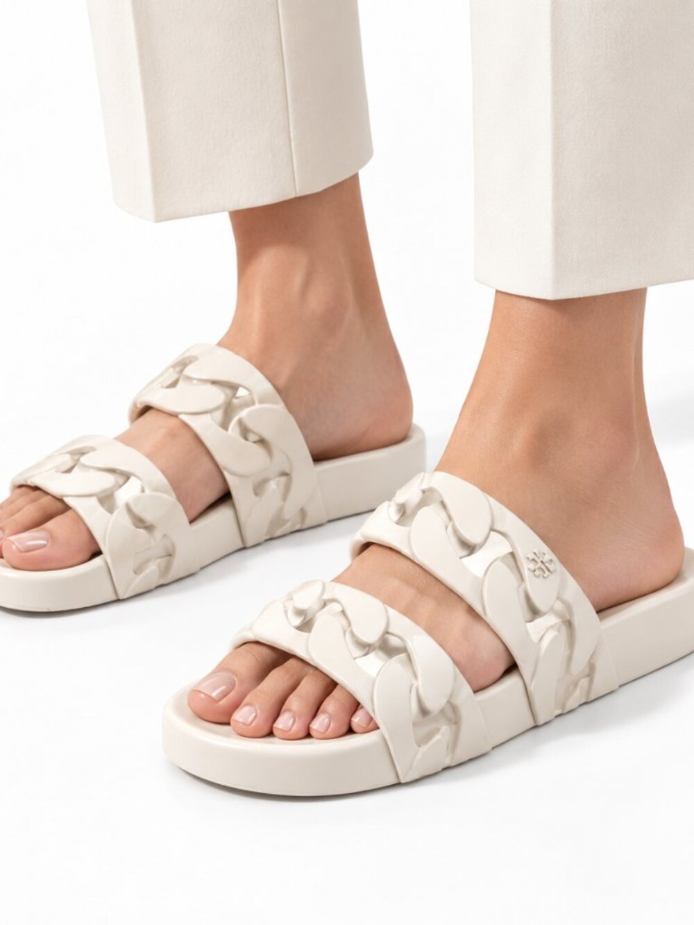 Tory Burch Adrien Jelly Slide – Optic White – Size 9 – NWT